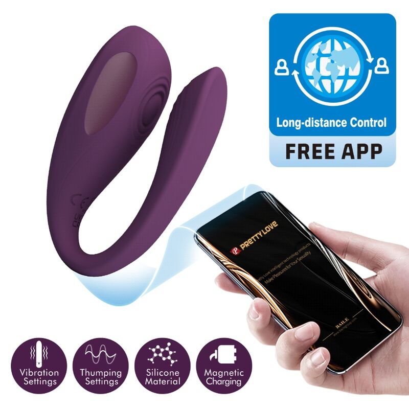 app gesteuerter klitoris vibrator mit 10 stufen lila silikon – pretty love