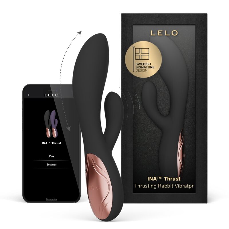 lelo ina thrust rabbit stossvibrator schwarz