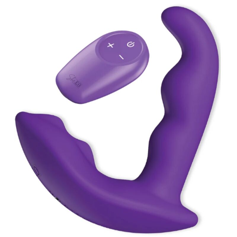 she.e.o rotierender, vibrierender analstimulator mit fernbedienung lila
