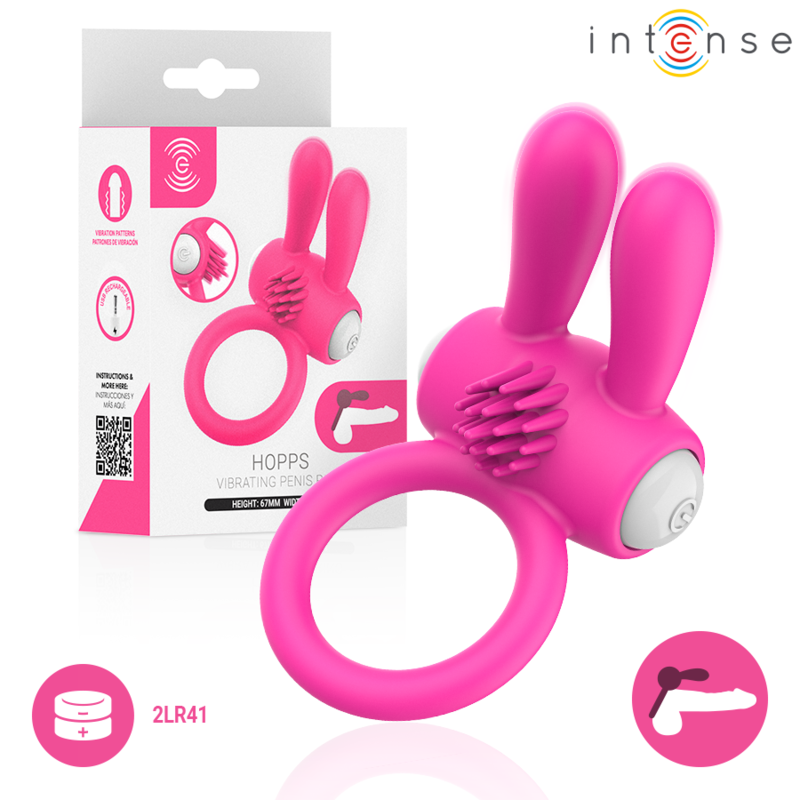 intense hopps vibrierender penisring mit klitorisstimulation pink