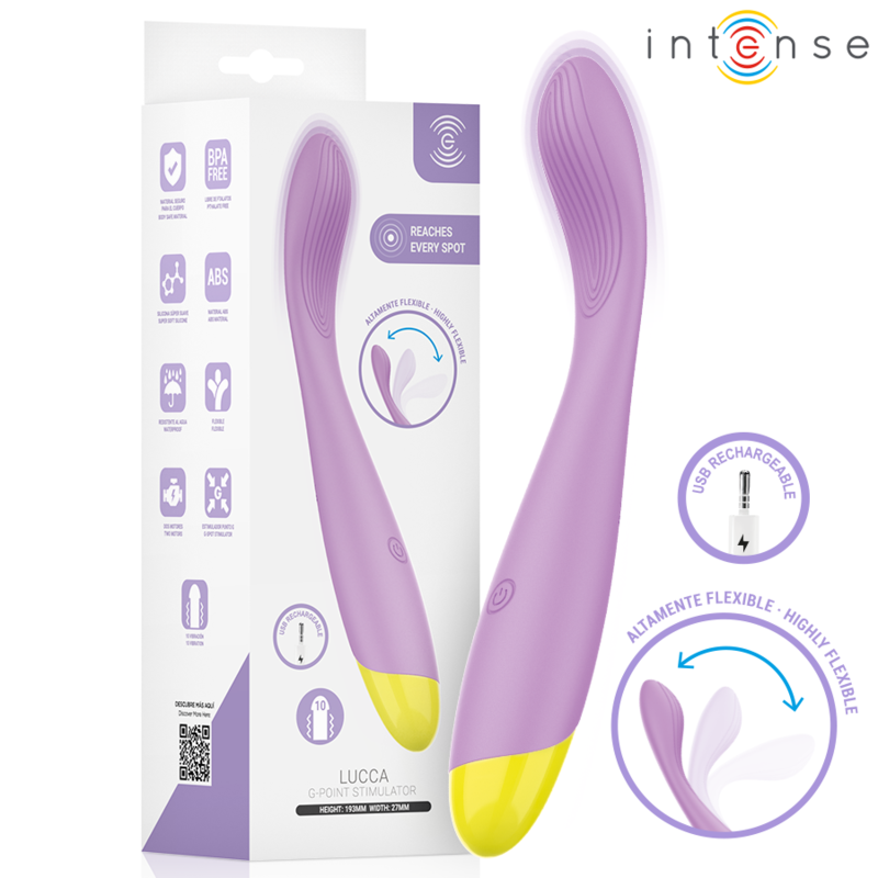 intense lucca flexibler, usb aufladbarer g punkt stimulator