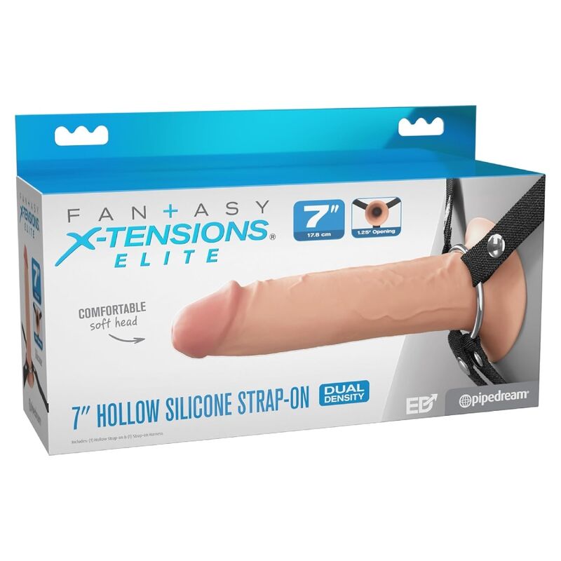 fantasy x tensions elite 17,8 cm hohl silikon strap on