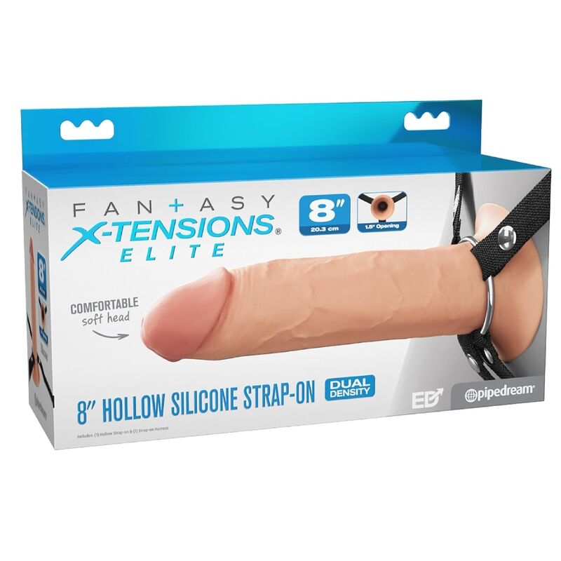fantasy x tensions elite 20,3 cm hohl silikon strap on