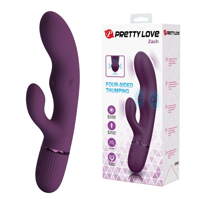 pretty love zach wiederaufladbarer hase vibrator mit stossfunktionen und 5+5 funktionen