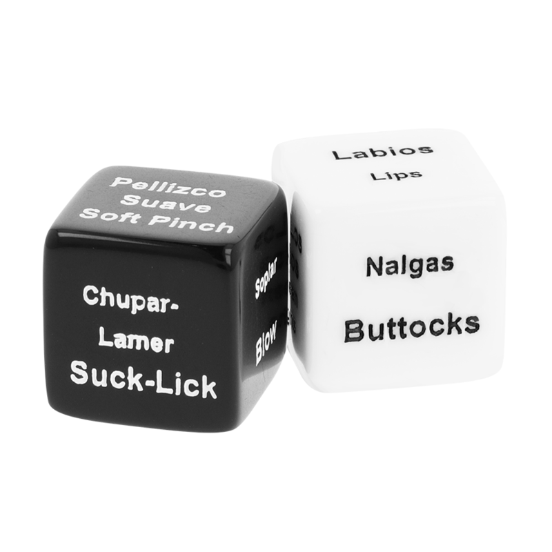 erotik würfelspiel für paare schwarz und silber 2x2 cm satinbeutel blacksilver