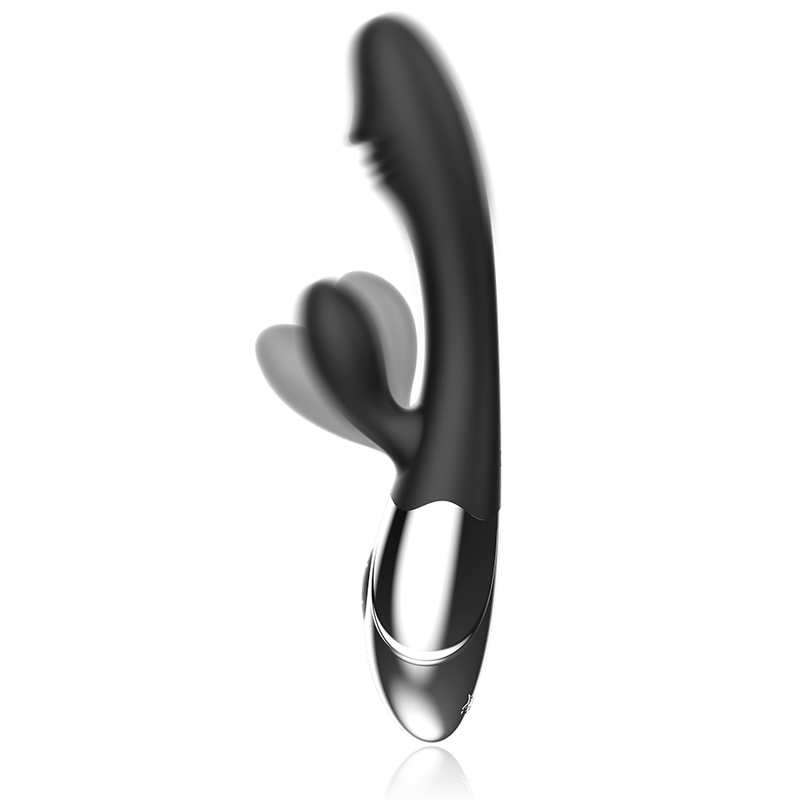 g punkt rabbit vibrator mit doppelmotor und 20 cm silikon blacksilver