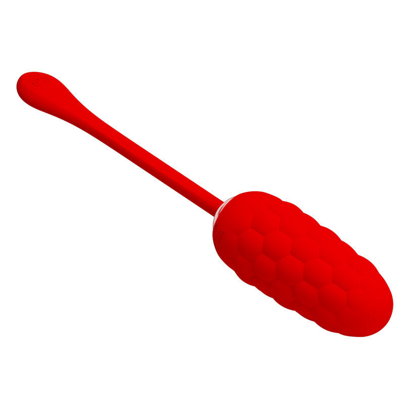 pretty love vibrierendes ei mit roter wiederaufladbarer meerestextur