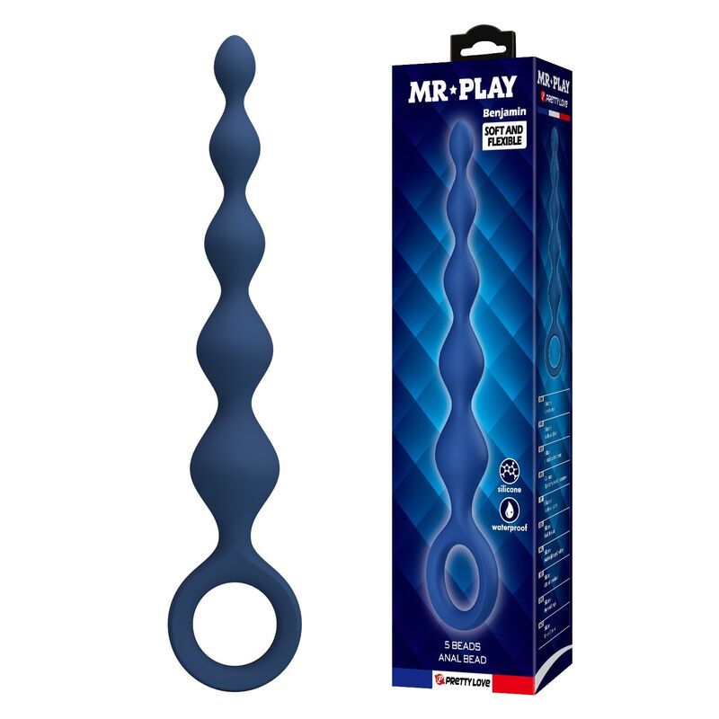 MR PLAY Analkette mit Plug, Blau, 20,4 cm