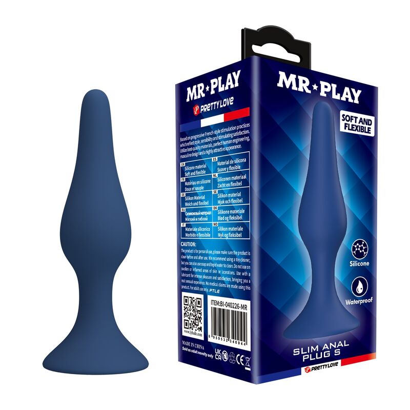 MR PLAY Slim Analplug aus Silikon, Größe S