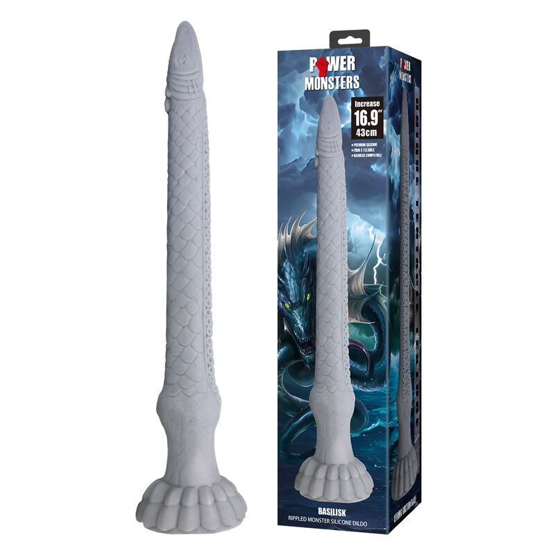 POWER MONSTERS Basilisk Fantasy Dildo aus Silikon, 43 cm