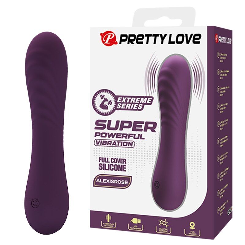 pretty love alexisrose wiederaufladbarer vibrator mit 10 funktionen, lila