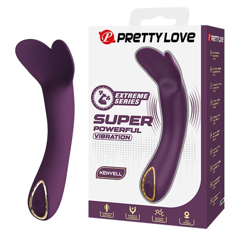 pretty love kenyell wiederaufladbarer vibrator mit 10 funktionen, lila