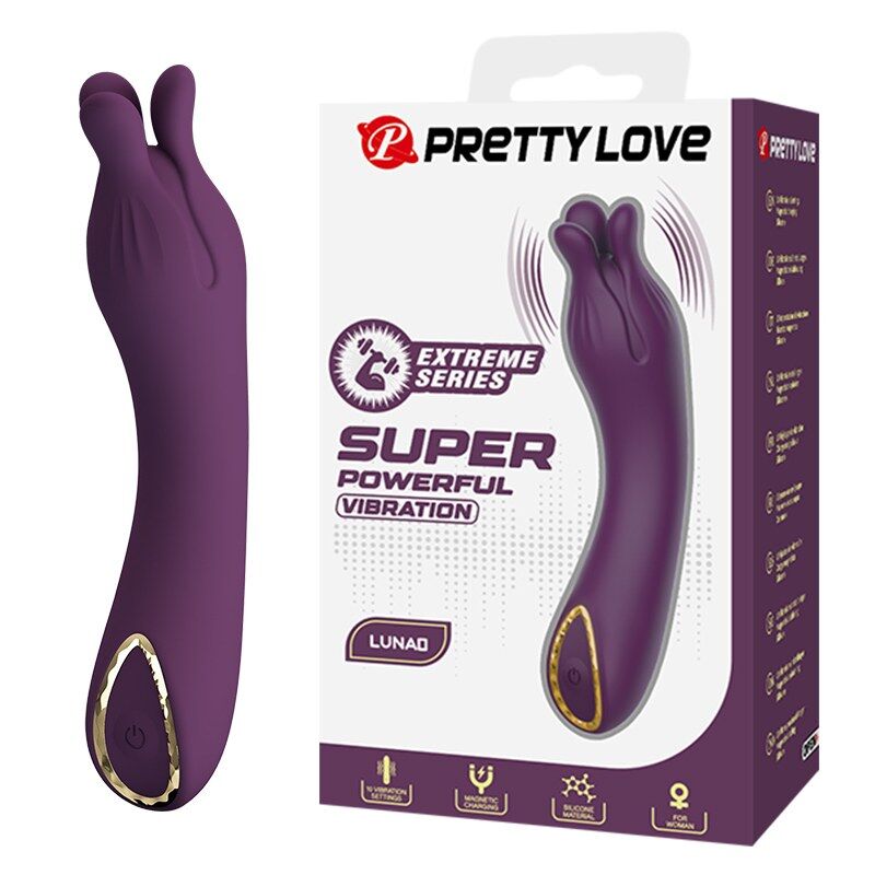 pretty love lunao wiederaufladbarer vibrator mit 10 funktionen, lila