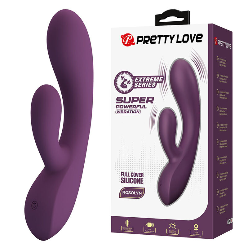 pretty love rosolyn wiederaufladbarer hasenvibrator mit 10 funktionen