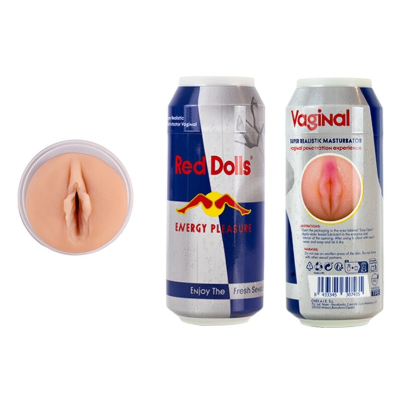 alive rote puppe mÄnnlicher masturbator vagina energetisches getrÄnk dose