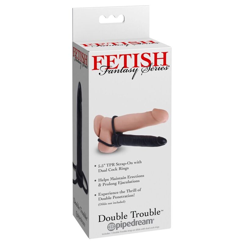 doppelpenetrations cockring mit silikon dildo für intensivere orgasmen – fetish fantasy series