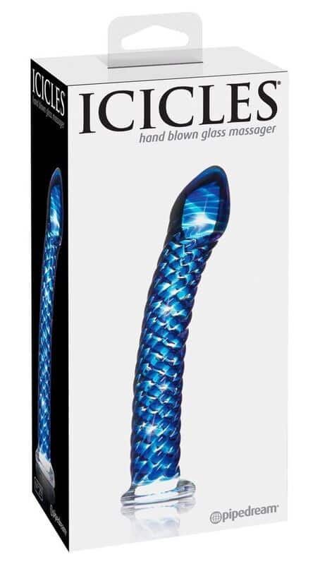 glasdildo für anale stimulation mit temperaturspiel 17 cm – icicles