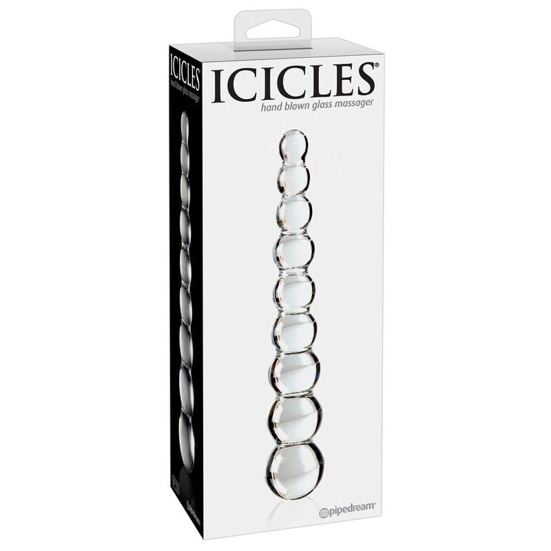 glasdildo für intensives analspiel mit temperaturwechsel 22 cm – icicles
