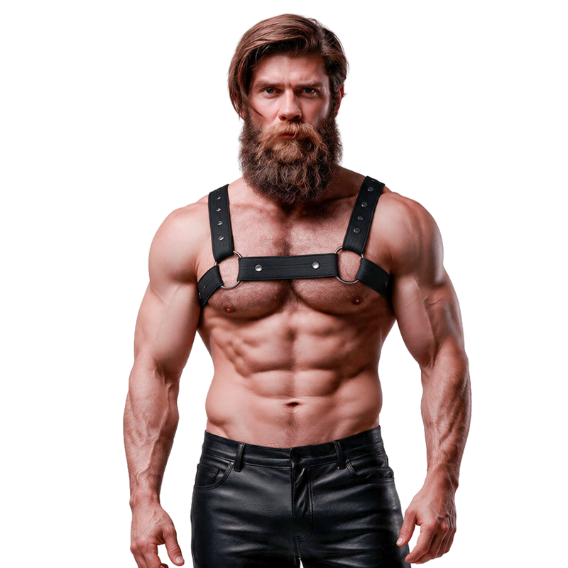 verstellbarer neopren brust harness für party und fetisch look – fetish submissive