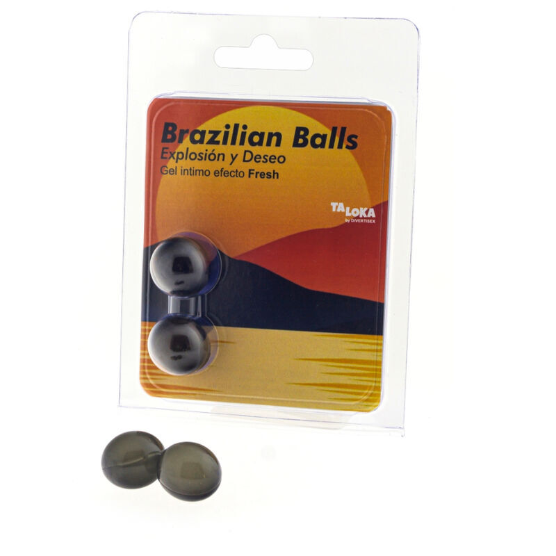 TALOKA Brazilkugeln mit Gleitgel und Frischeffekt, 2 Stück