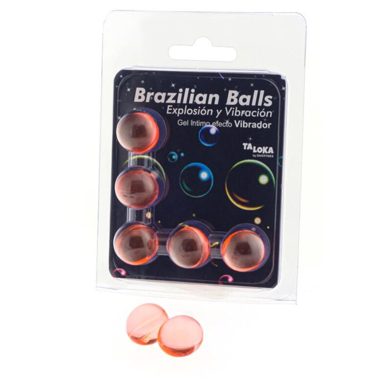 TALOKA Gleitgel mit Vibrationseffekt, 5 brasilianische Kugeln