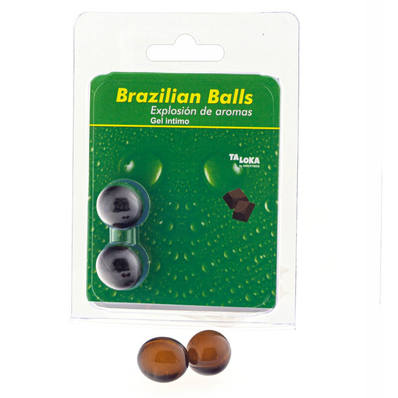 TALOKA Gleitgel mit Schokoladenaroma, 2 Massagekugeln