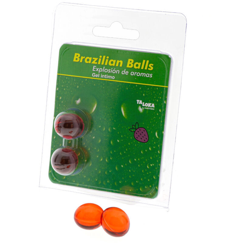 TALOKA Brazilian Balls Erdbeer Gleitgel, 2 Stück