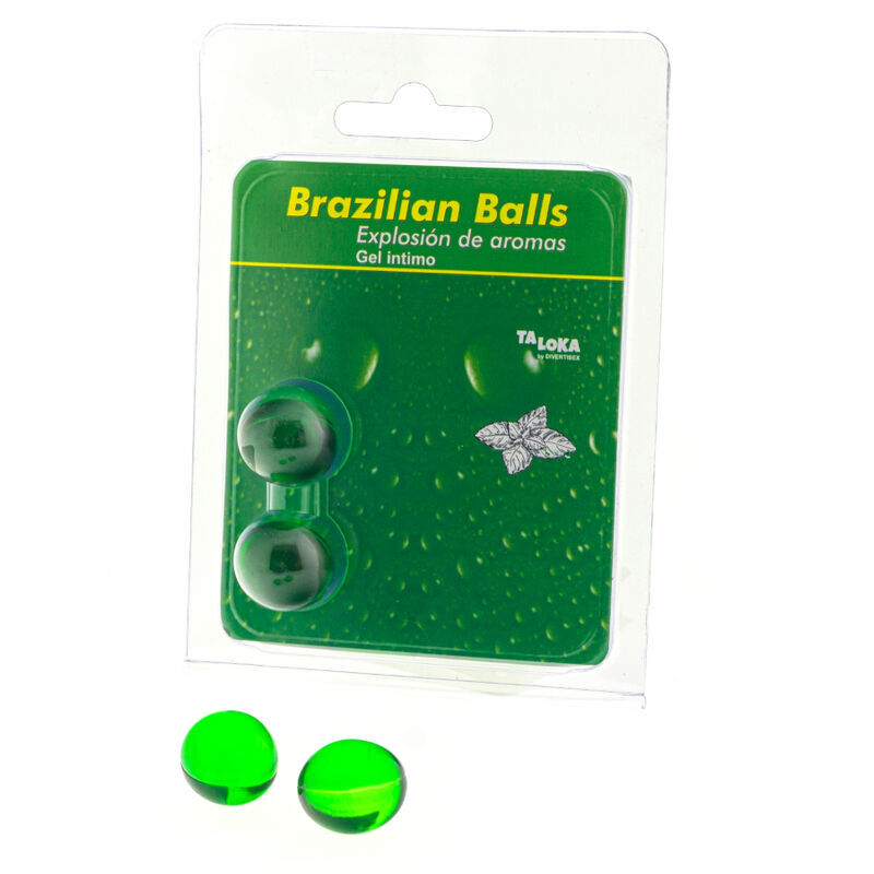 TALOKA Brazilian Balls mit Minzduft und Gleitgel, 2 Stück
