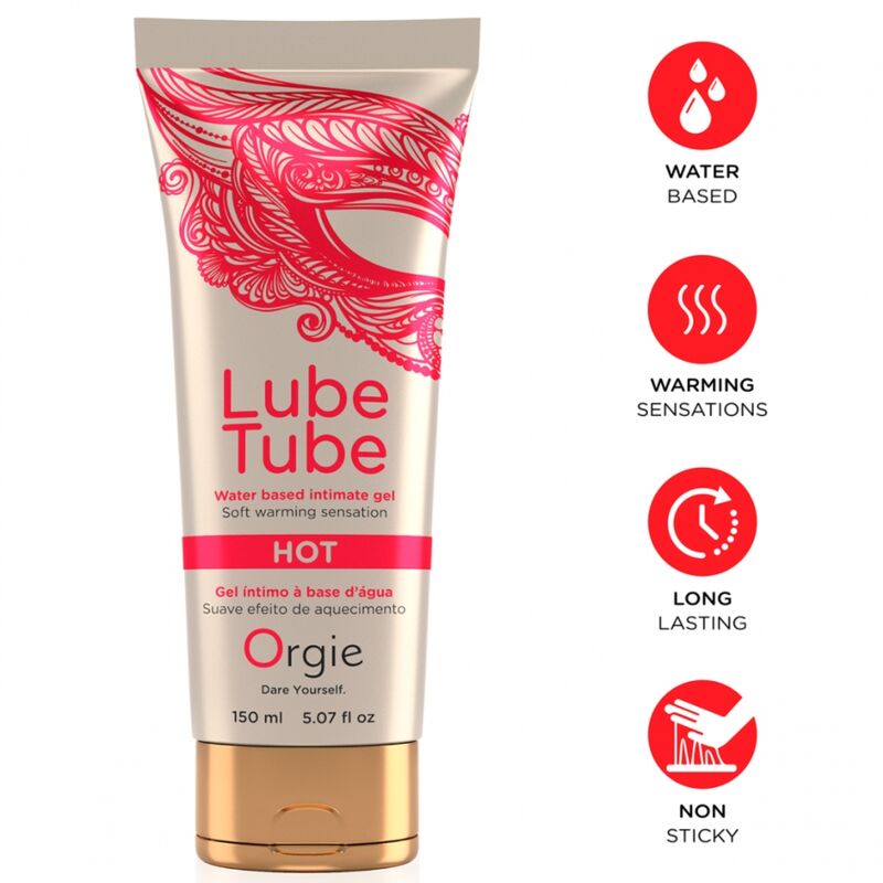 ORGIE Lube Tube Hot wärmendes Gleitgel auf Wasserbasis, 150 ml