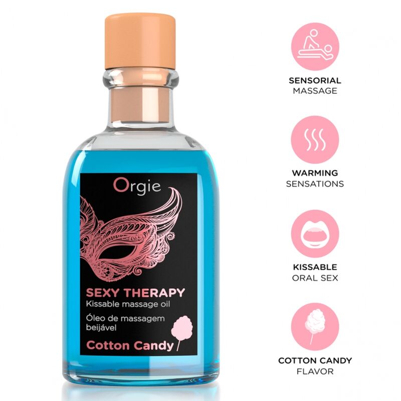 ORGIE Lips Massage Set Cotton Candy mit Massageöl, 100 ml