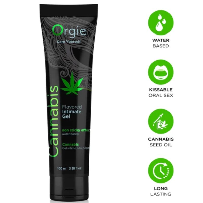 ORGIE Cannabis Kissable Gleitgel auf Wasserbasis, 100 ml