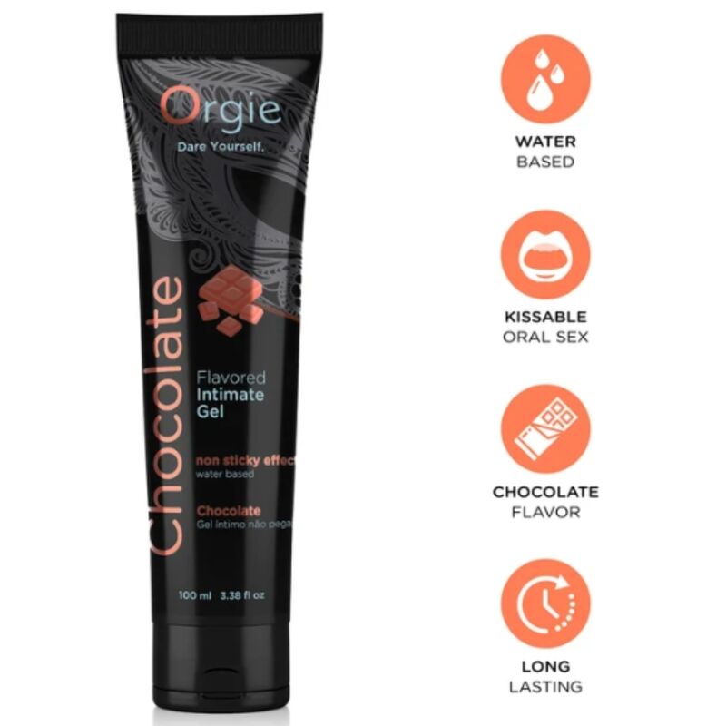 ORGIE Chocolate Kissable Gleitgel auf Wasserbasis, 100 ml