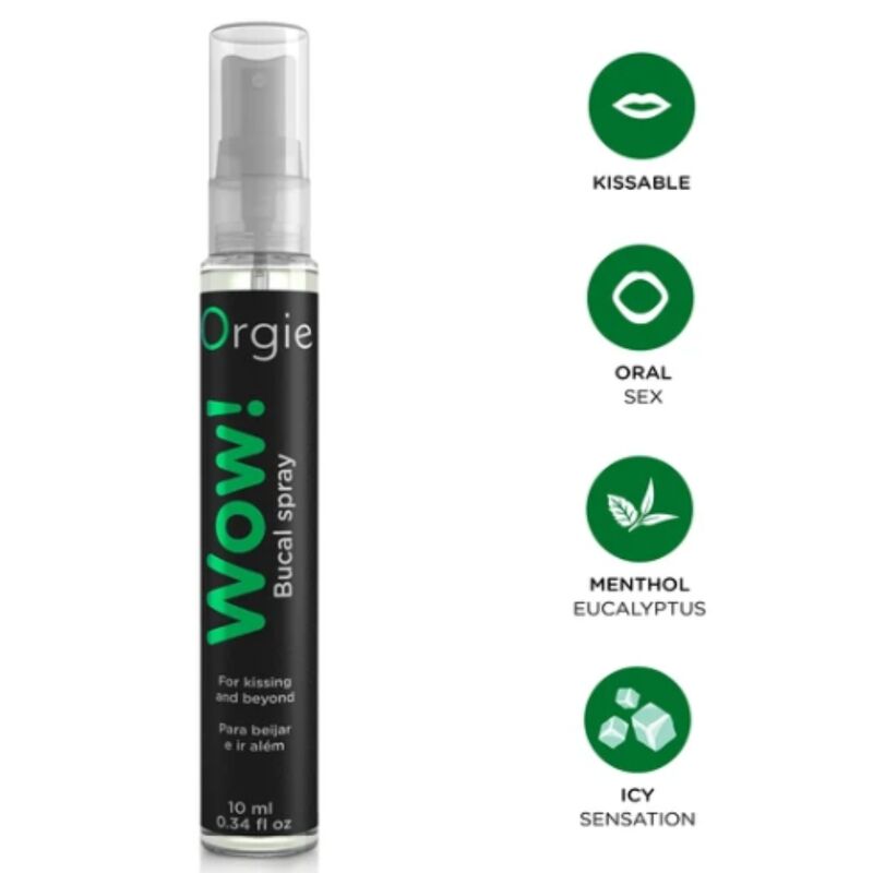 ORGIE WOW! Mundspray mit Menthol und Eukalyptus, 10 ml