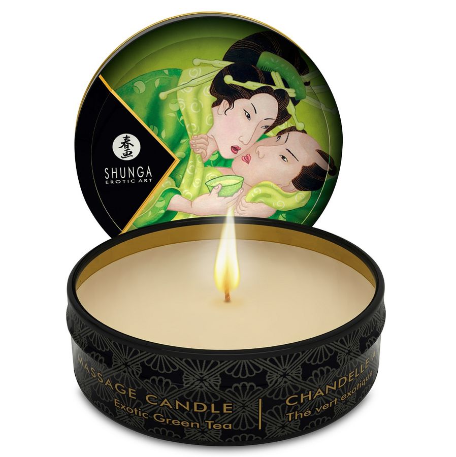 shunga mini caress by candelight massagekerze t grÜn 30 ml