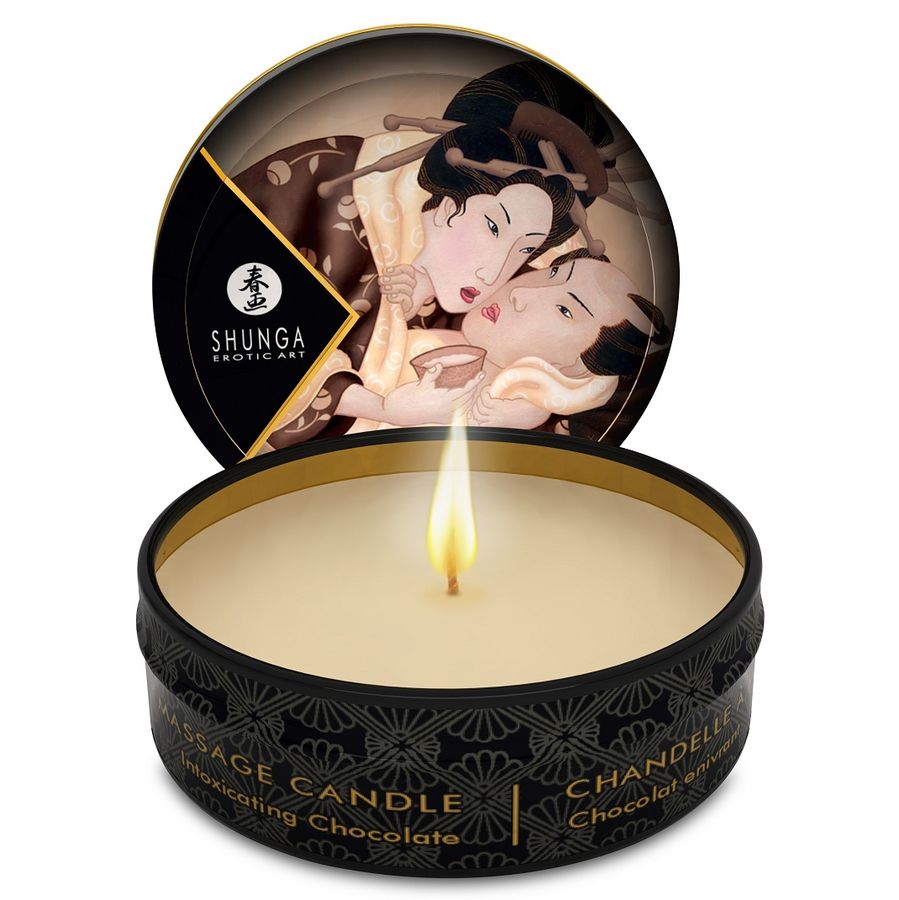 shunga mini caress by candelight schokoladenmassagekerze 30 ml