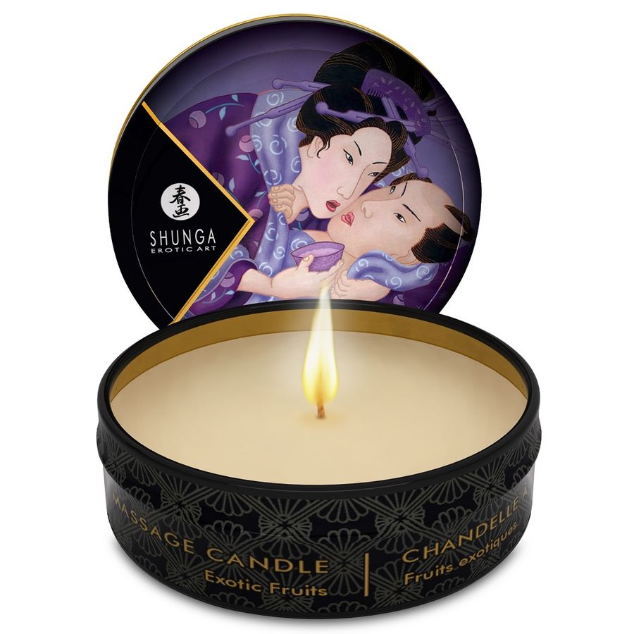 shunga mini caress by candelight exotische fruchtmassagekerze 30 ml