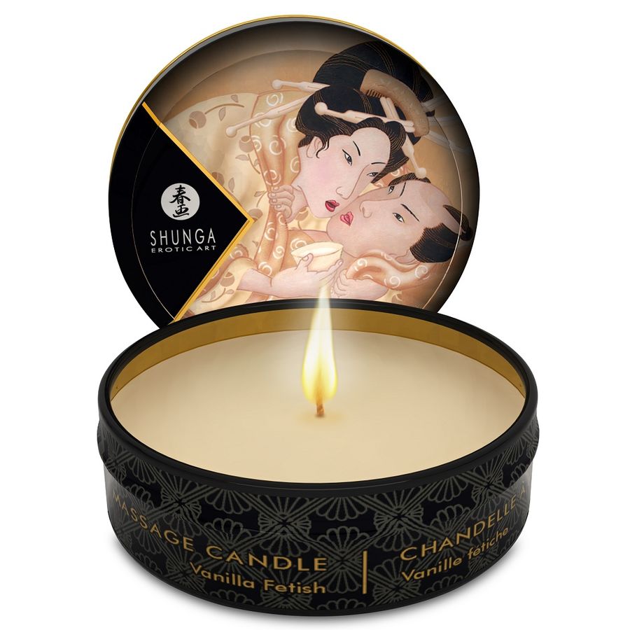 shunga mini caress by candelight vanille massagekerze 30 ml