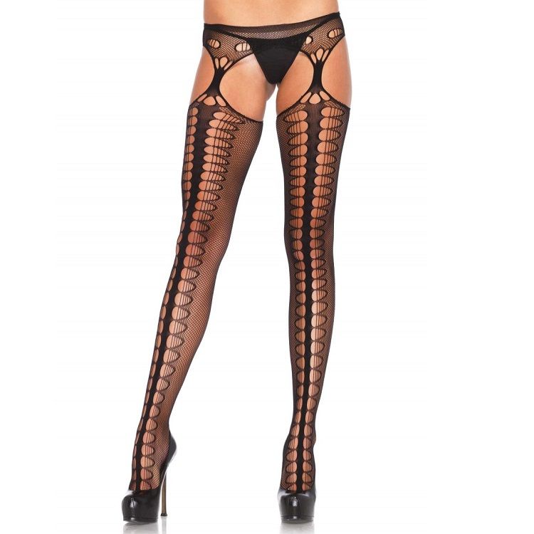 leg avenue tights mit garter exklusiv schwarz