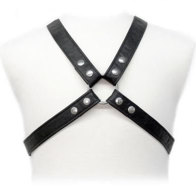leather body lasic harness in gewand