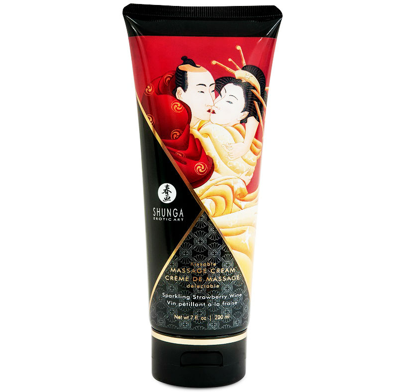 shunga erdbeer cava massagecreme 200 ml