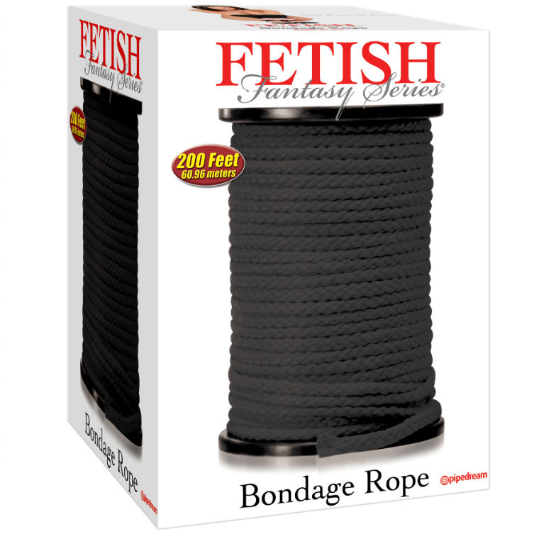 fetish fantasy series bondageseil schwarz 60,96 meter