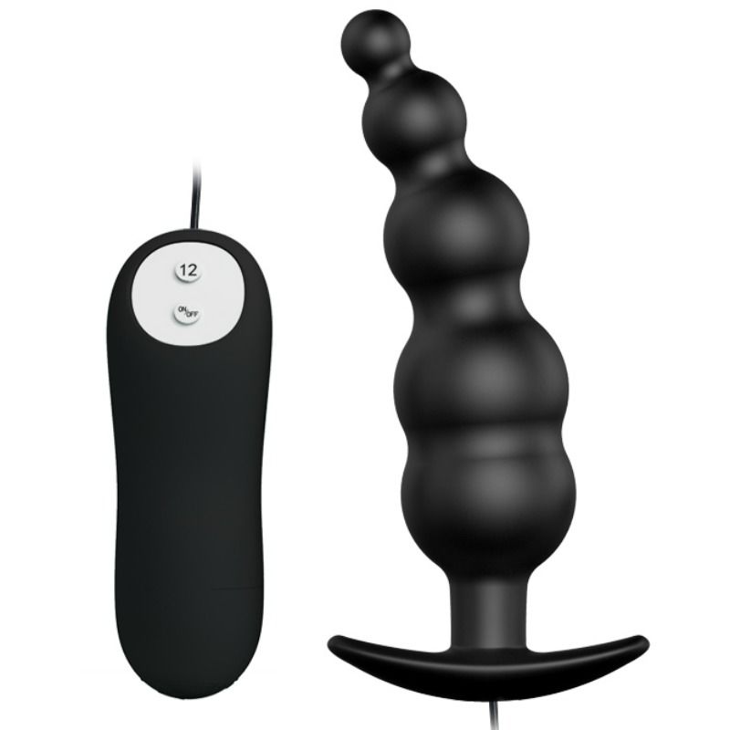 pretty love analplug aus silikon extra stimulation und 12 vibrationsmodi schwarz
