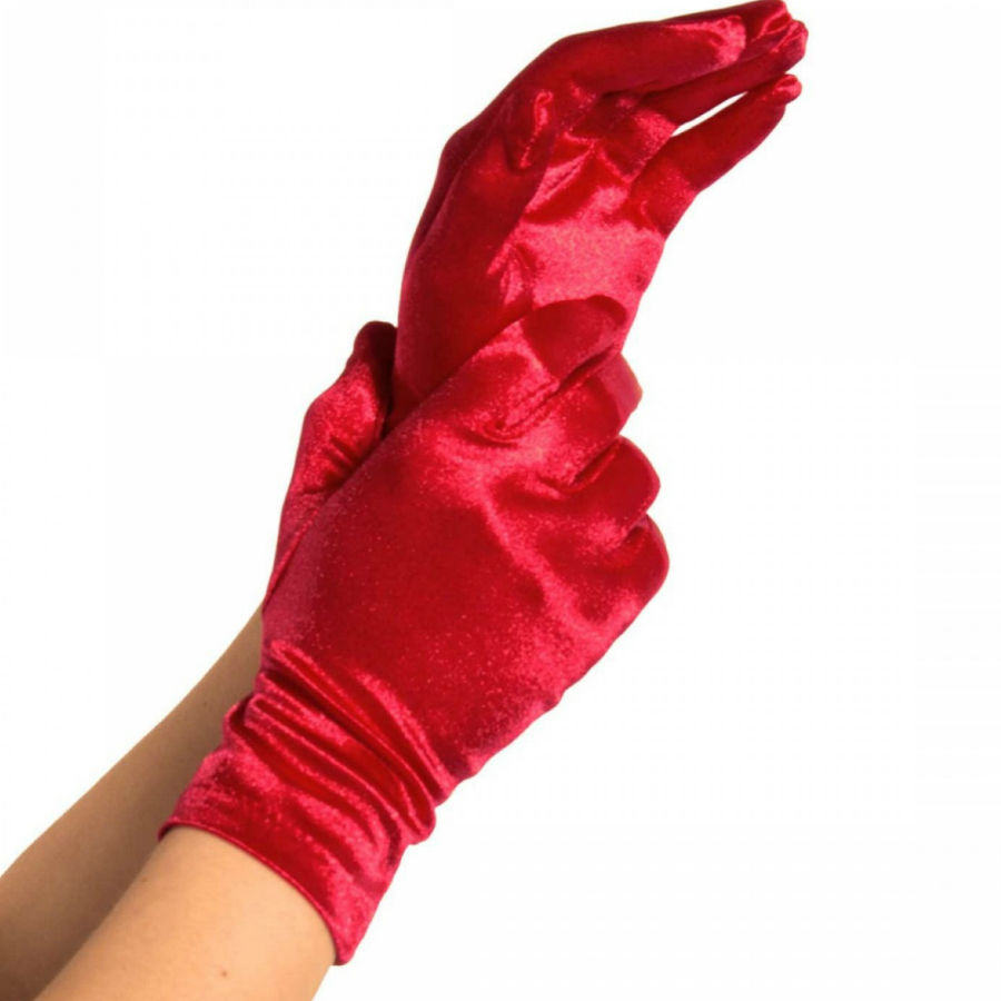 leg avenue satin handschuhe rot