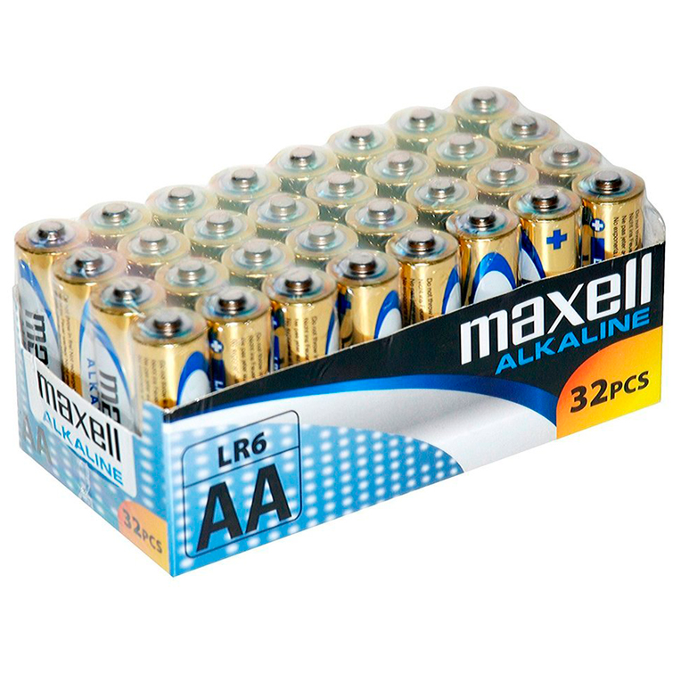 maxell batterie alcalina aa lr6 pack*32 uds