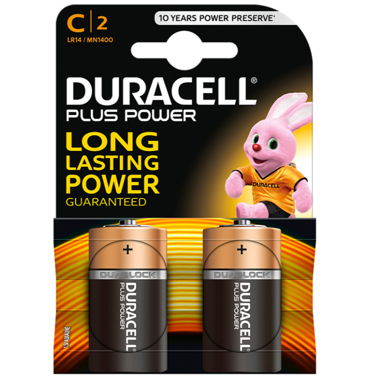 duracell plus power batterie c lr14 2 einheiten