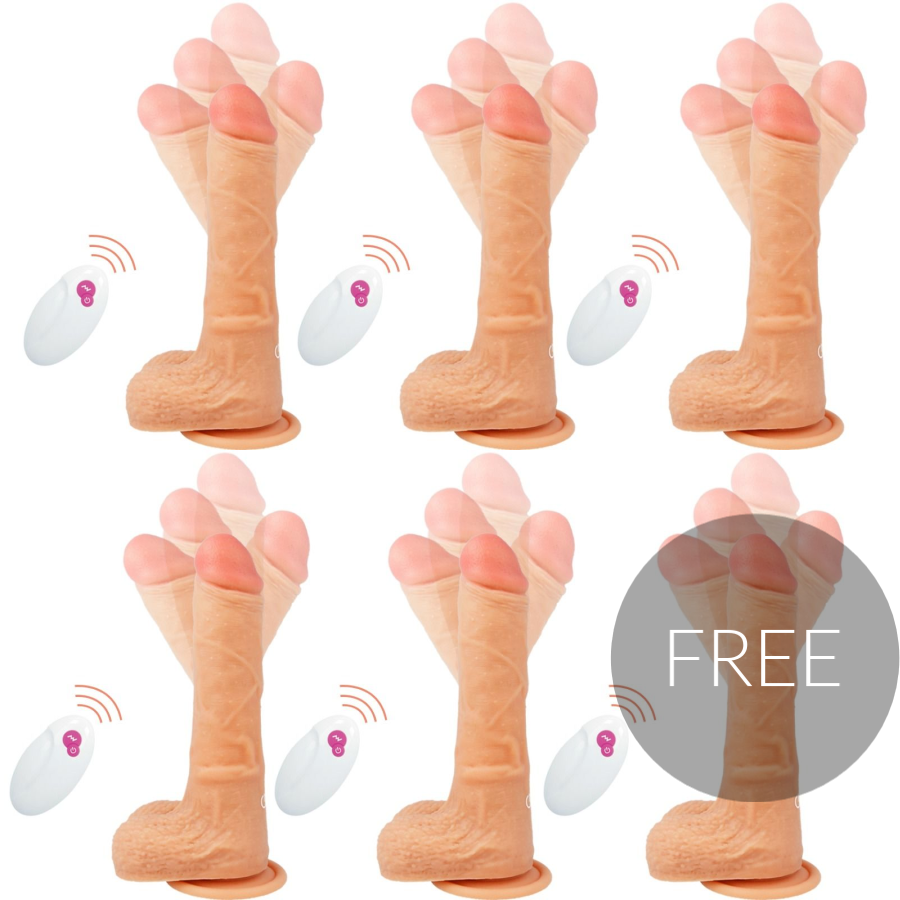 cyber silicock fernbedienung realistisch mr rick 5 + 1 gratis 20.9 cm o 4 cm