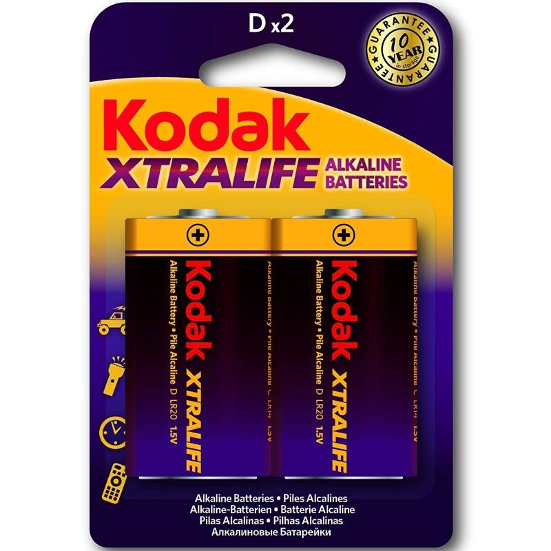 kodak xtralife alkaline batteries lr20 d lr20 1.5v
