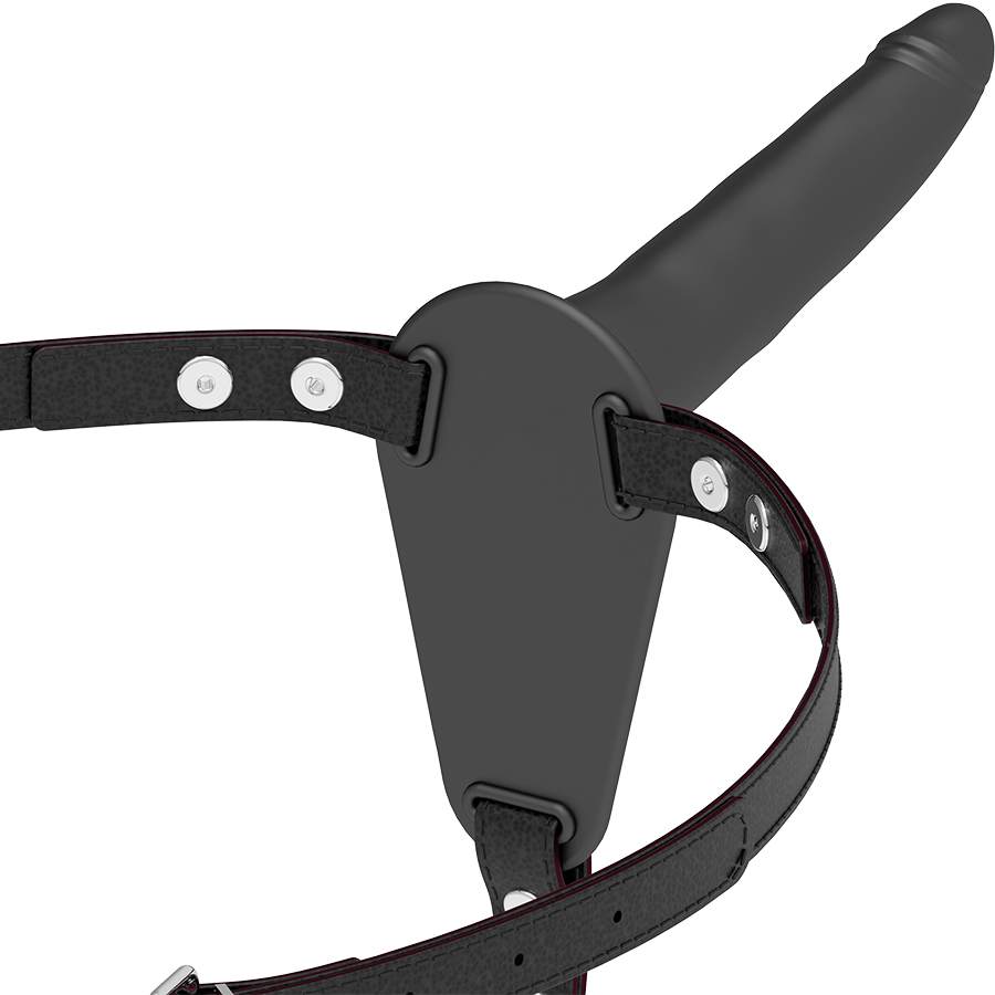 fetish submissive harness schwarzes silikon 15 cm