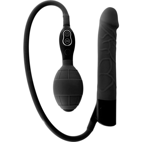 seven creations schwarzer aufblasbarer vibrator von
