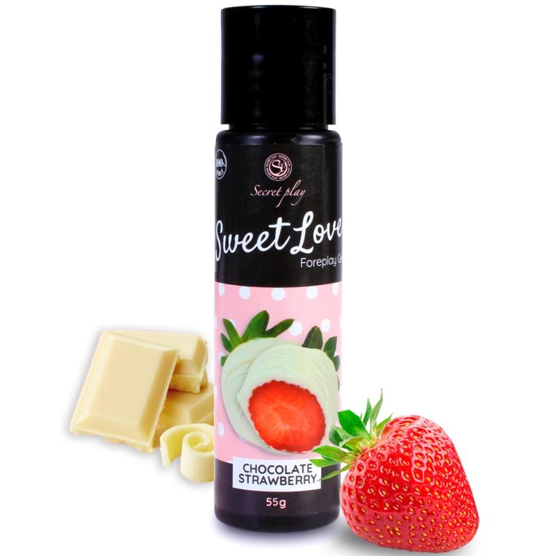 secretplay gel sweet love erdbeere und weisse schokolade 60 ml